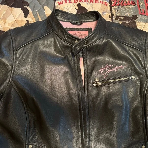 Harley-Davidson Ladies leather jacket size large - Picture 2 of 10